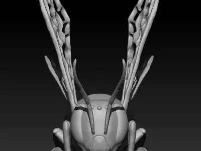 Honey bee in flight Free 3D model