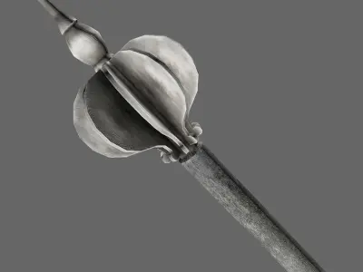 Iron ceremonial mace 3D model