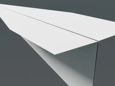 Realistic Paper Plane  Low-poly 3D model