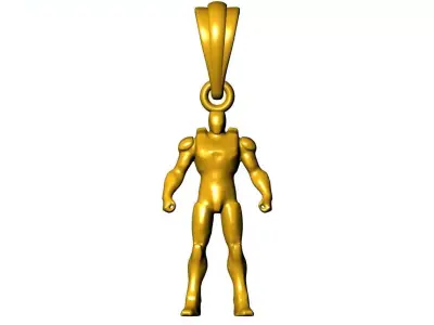 Robot Pendant Futuristic 3D Jewelry Model STL 3DM 3D print model purchase