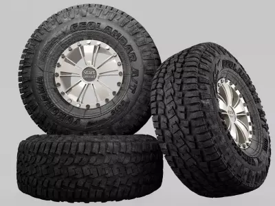 car tire off-road 3D model