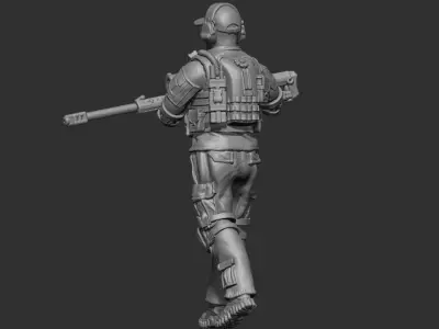 USA modern soldier 4 3D print model