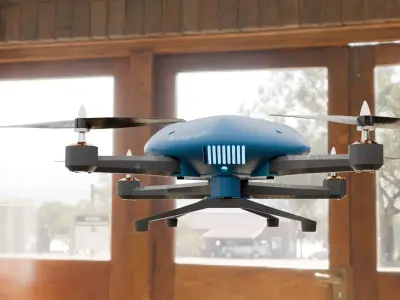 Cyber Scarab 420mm Foldable Drone Frame STL 3D Print SolidWorks  3D print model