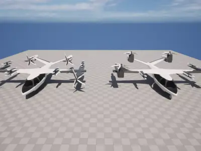 Urban Air Mobility eVTOL Low-poly 3D model