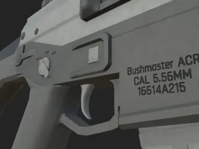 Bushmaster ACR - Lowpoly - GameReady - Textured - Rigged Low-poly 3D model