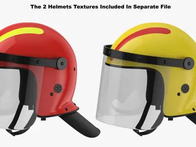 Fire Helmet 01 3D model