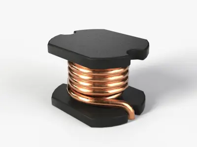 2K PBR Textured Inductor Low-poly 3D model