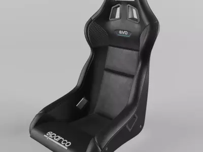 Racing Seat Sparco EVO QRT leather 3D model
