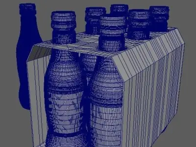 Beverage Branding Package No9 6Pack Low-poly 3D model