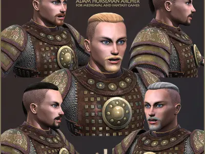 Adam Archer Playable Character Low-poly 3D model