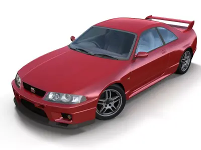 Nissan Skyline GTR 33 Low-poly 3D model