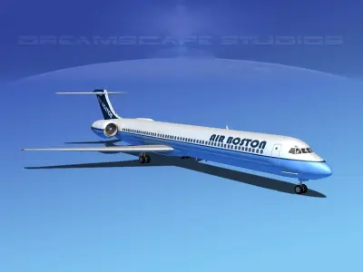 McDonnell Douglas MD80 Air Boston 3D model