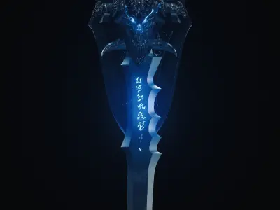 Frostmourne sword Free low-poly 3D model