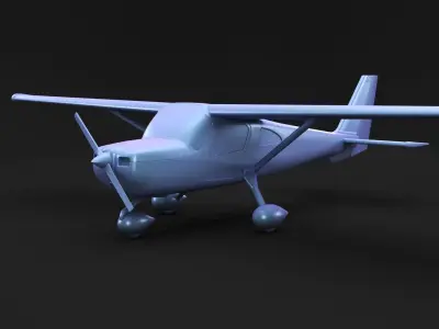 Small classic plane 3D model