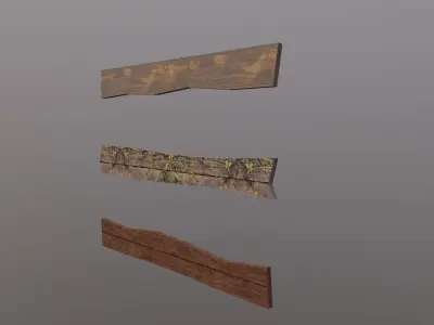 Medieval boards Free low-poly 3D model