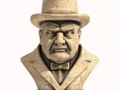 Winston Churchill Bust 3D print model