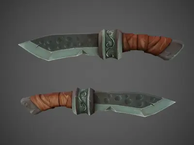 Magnus Knife Stylized Low-poly 3D model Low-poly 3D model