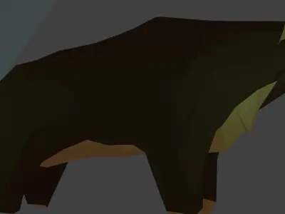 Bear 3D LowPoly Model Free low-poly 3D model