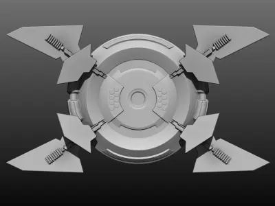 Sci-Fi Flying Platform 3D model