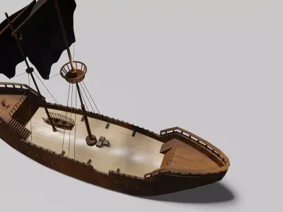 sailboat ship 3D model