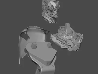 Batman Hardsurface bust 3D print model