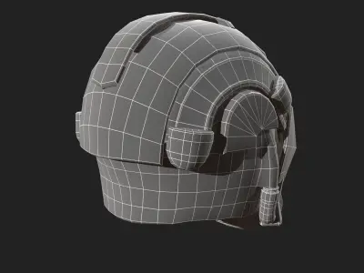 Helmet scifi military 3d model Low-poly 3D model