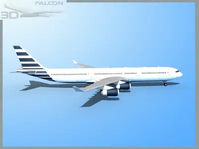 Falcon3D A340-600 Corporate 4 3D model