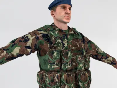 Turkish soldier 3D model