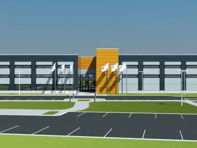 Warehouse Building Exterior 3D model