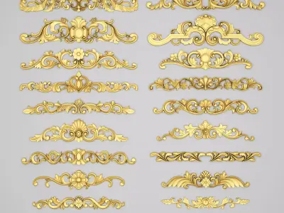 Collection Of 20 Classic Carvings Part 1 3D model