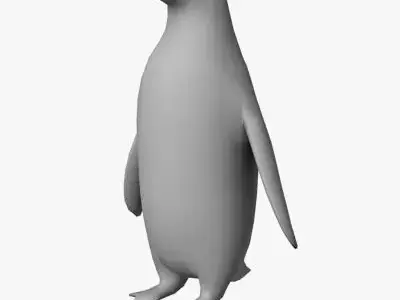 Low Poly Penguin Low-poly 3D model