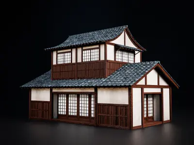 JAPAN TRADITIONAL BUILDING 005 Low-poly 3D model