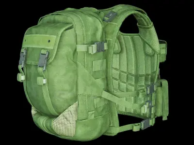 Marom Dolphin Amran Gen Plate Carrier - Kevlar Armor with Bag Low-poly 3D model