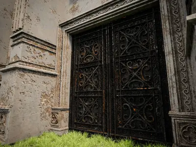 GOTHIC CASTLE BUILDING 5 Low-poly 3D model