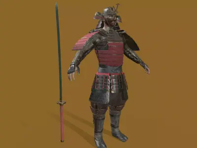 Samurai  Low-poly 3D model