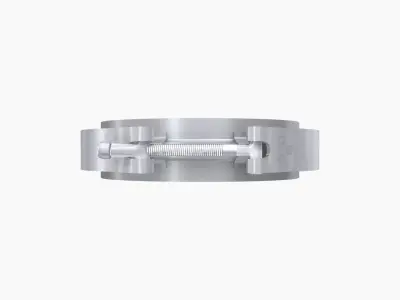 Generic Stainless Steel V-Band clamp Low-poly 3D model