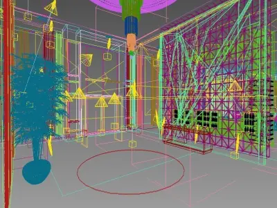 Five Star Hotel Buffet Entrance 3D model