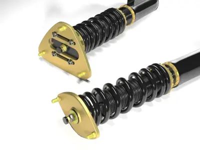 BC Racing Coilover 3D 3D model