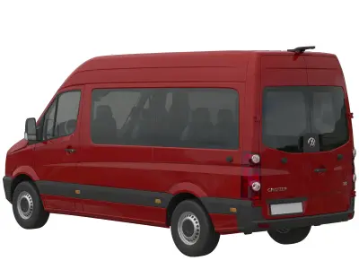 VW Crafter 2011 minibus L2H2 3D model