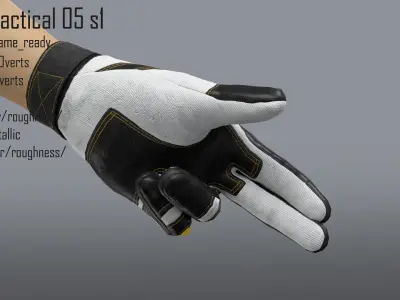 FPS hand glove tactical 05 s1 Low-poly 3D model