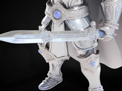 Stylized Sword - Ceremonial Royal Heralds Blade - Game Ready 3D model