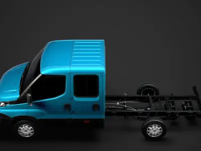 Iveco Daily Crew Cab L2 Chassis 2019 3D model