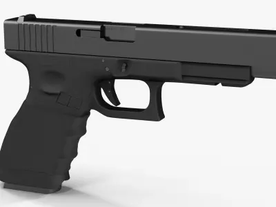 Glock 34 Handle Low-poly 3D model