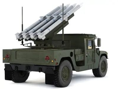 HMMWV M1097A2 CLAWS AMRAAM 2008 3D model