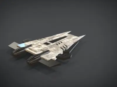 Spaceship Star trek Low-poly 3D model