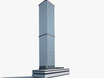 Skyscrapers Building Pack Low-poly 3D model