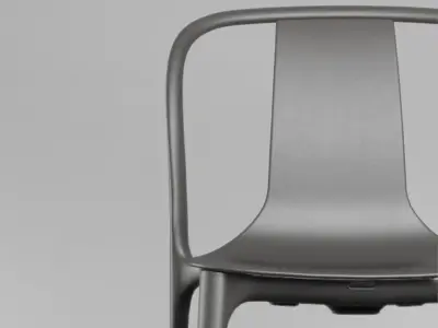 Vitra Belleville Chair by Ronan and Erwan Bouroullec Low-poly 3D model