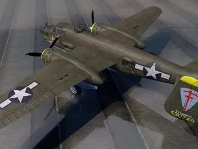 North American B-25J-1 Mitchell 3D model
