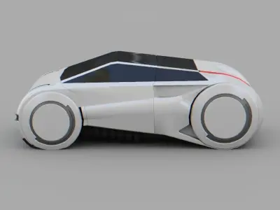 Sci-fi car Free 3D model