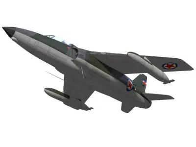 Folland gnat F1 3D model